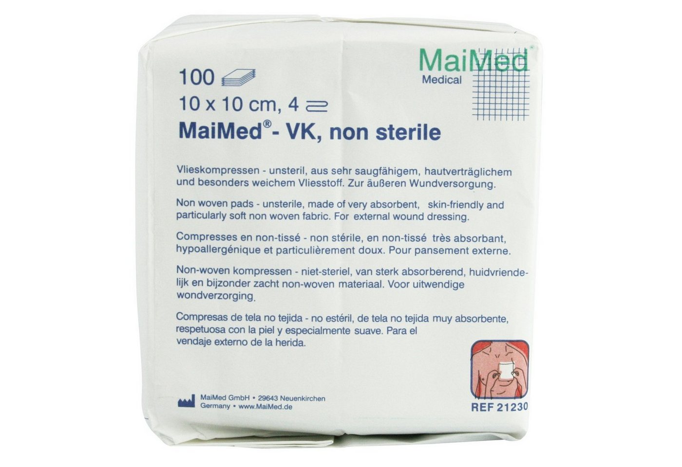 MaiMed Kalt-Warm-Kompresse MaiMed - VK Vlieskompressen unsteril 4-fach 30 g von MaiMed