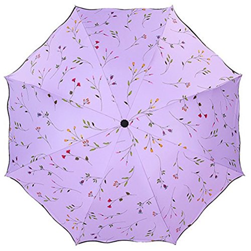 Maibar UV Regenschirme Damen Sun Schutz Taschenschirme Wasserdicht Sonnenschirme für Frauen (Violett) von Maibar