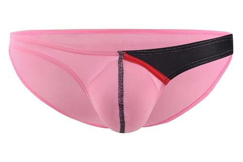 Maiclaice Herren Eisseide Glatt Low Waist geschmeidig Bikini Slip Unterwäsche Rot Mittel von Maiclaice