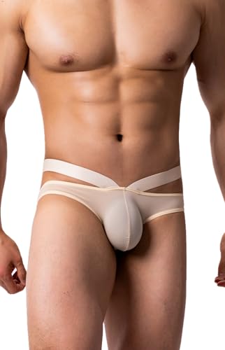 Maiclaice Herren Eisseide Low Waist Bikini Slip Unterwäsche Hautfarbe Mittel von Maiclaice