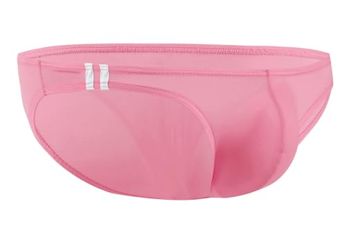 Maiclaice Herren Eisseide Soft Low Waist Unterhose Geschmeidig Bikini Slip Unterwäsche Rot Groß von Maiclaice