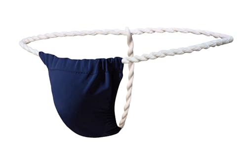 Maiclaice Herren Eisseide Tanga Low Waist Bikini Slip Unterwäsche Dunkelblau XX-Large von Maiclaice