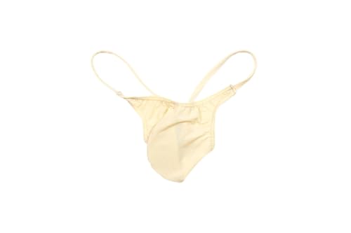 Maiclaice Herren Eisseide Tanga Low Waist Bikini Slip Unterwäsche Hautfarbe X-Large von Maiclaice