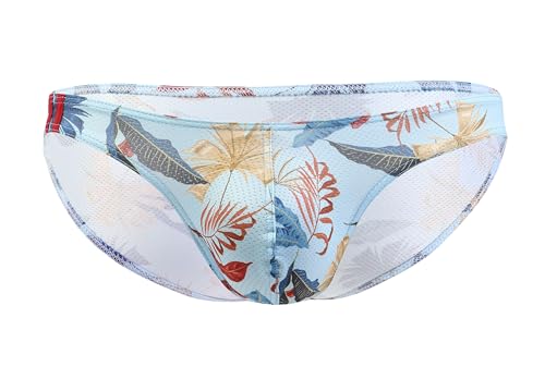 Maiclaice Herren Elastan Low Waist Bikini Pouch Comfortable Slip Unterwäsche Himmelblau X-Large von Maiclaice