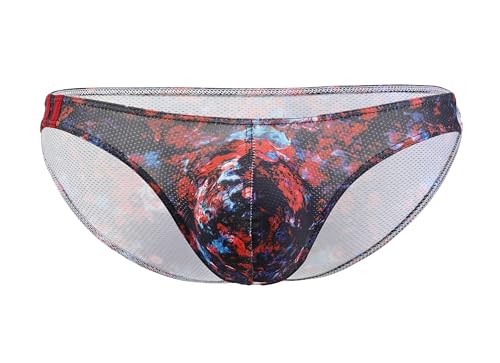 Maiclaice Herren Elastan Pouch Low Waist Briefs Bikini Swim Slip Unterwäsche Schwarz Mittel von Maiclaice