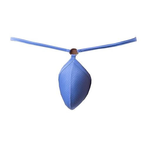 Maiclaice Herren Elastan Tanga Low Waist T-Rücken Bikini Slip Unterwäsche Blau Mittel von Maiclaice