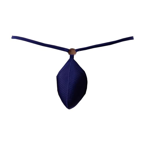 Maiclaice Herren Elastan Tanga Low Waist T-Rücken Bikini Slip Unterwäsche Dunkelblau Groß von Maiclaice