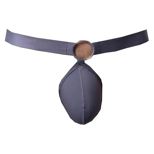 Maiclaice Herren Elastan Tanga Low Waist T-Rücken Bikini Slip Unterwäsche Grau Mittel von Maiclaice