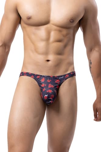 Maiclaice Herren Elastan Tanga Low Waist T-Rücken Männer Bikini Slip Unterwäsche Printing XX-Large von Maiclaice