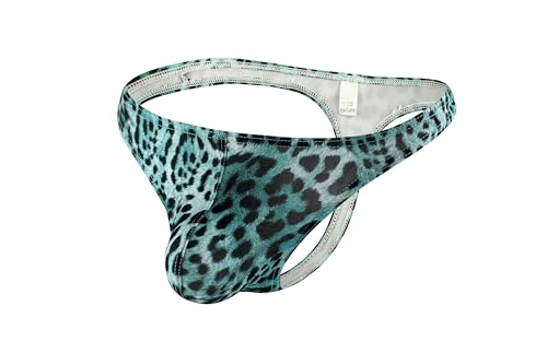 Maiclaice Herren Leopardenmuster Tanga Low Waist Bikini Slip Unterwäsche Grün Mittel Maiclaice Herren Leopardenmuster Tanga Low Waist Bikini Slip Unterwäsche Grün Mittel von Maiclaice