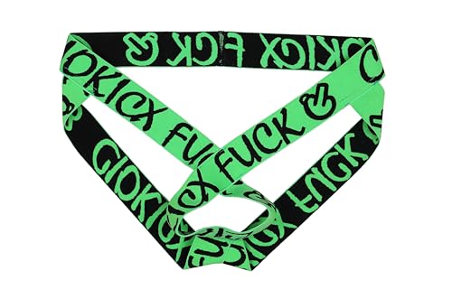 Maiclaice Herren Polyesterfaser Tanga Low Waist Bikini Slip Unterwäsche Grün X-Large von Maiclaice