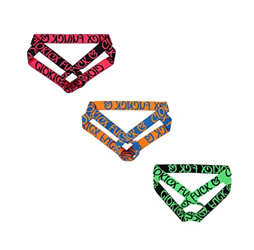 Maiclaice Herren Polyesterfaser Tanga Low Waist Bikini Slip Unterwäsche Schwarz Blau Grün X-Large von Maiclaice