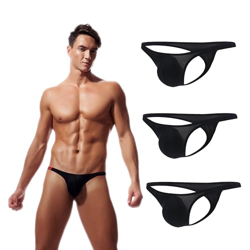 Maiclaice Herren Tanga Elastische Ice Silk Unterwäsche Low Rise Slip - - X-Large von Maiclaice