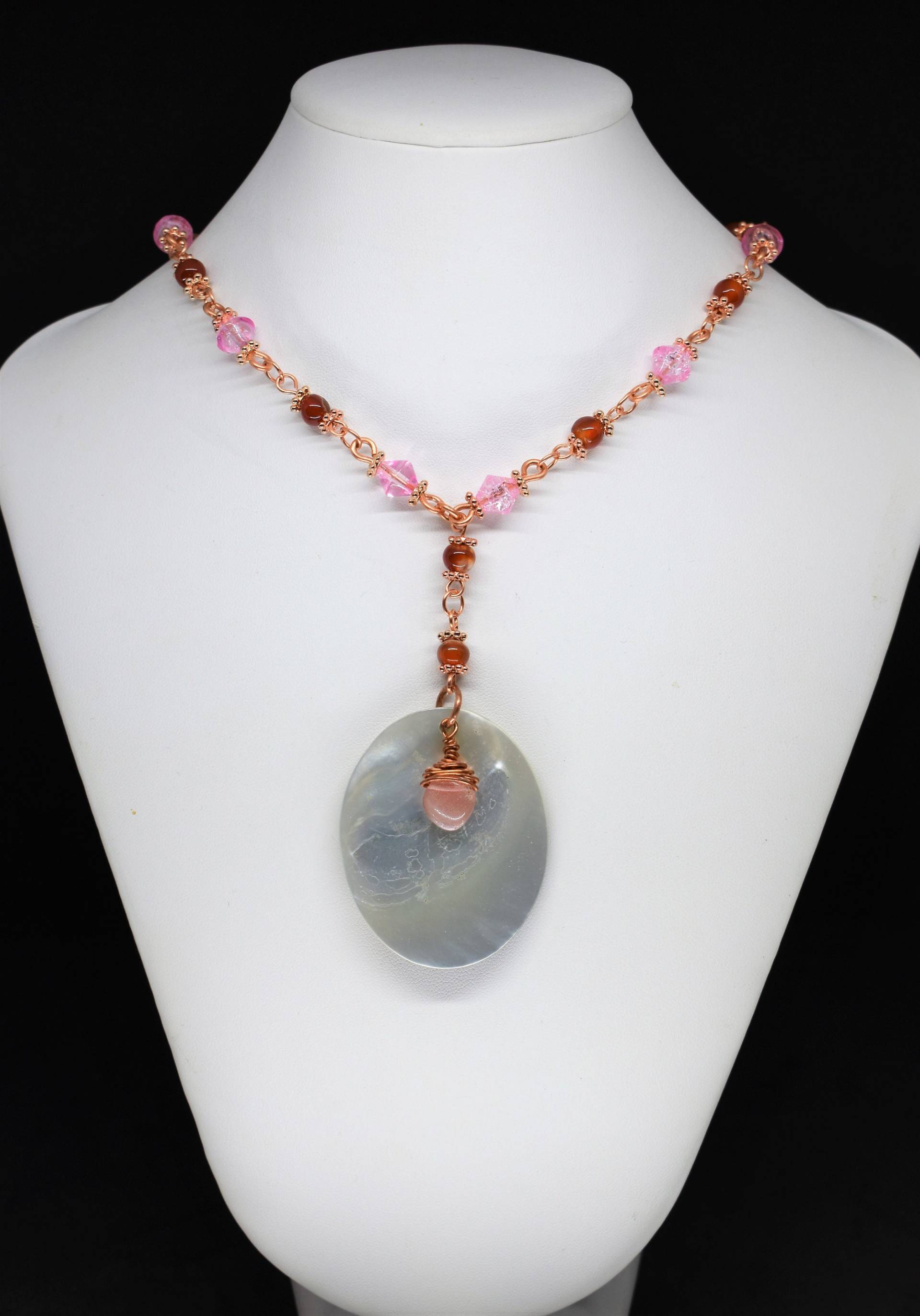 Achat Und Abalone-Halskette Achat Und Abalone-Halskette von MaidenMetalShop