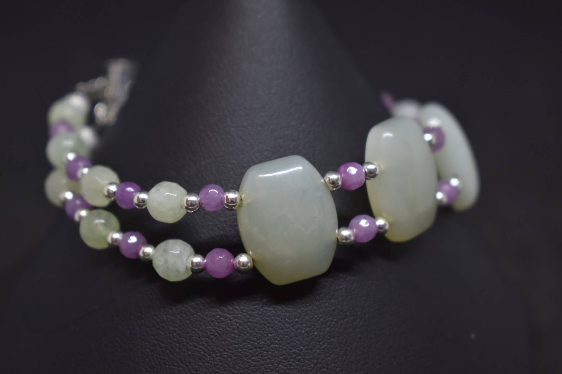 Jade Und Lavendel Quarz Armband Jade Und Lavendel Quarz Armband von MaidenMetalShop