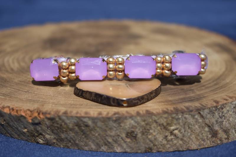 Lavendel Und Brass Haar Clip/Barrette Lavendel Und Brass Haar Clip/Barrette von MaidenMetalShop