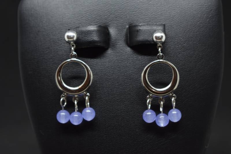 Silber Und Lavendel Quarz Ohrringe Silber Und Lavendel Quarz Ohrringe von MaidenMetalShop