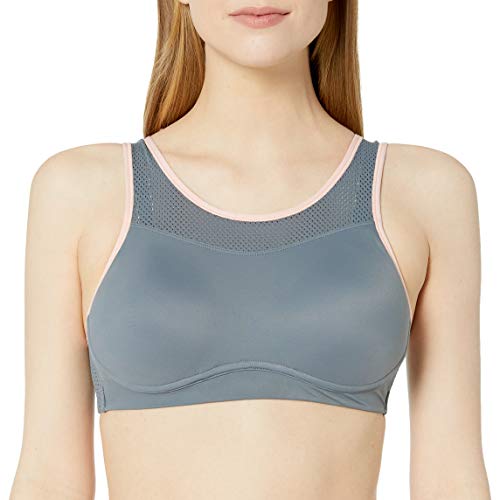 Maidenform Damen BH Sport-Wirefree High Impact Bra, Mehrfarbig (Dada Grey/Budding Pink), 90C (Herstellergröße: 40C) von Maidenform