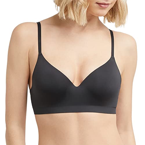 Maidenform Damen Barely There Bügel Flex Wire No-Show T-Shirt wandelbare Träger Demi BH, Blickdicht, Schwarz, 85B von Maidenform