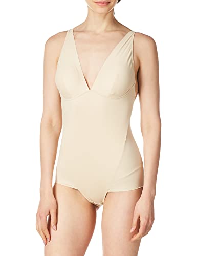 Maidenform Damen Bodysuit-Cover Your Bases Sculpting Jumpsuit, Nude 1/ Transparent, M von Maidenform