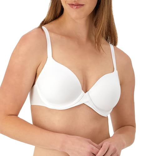 Maidenform Damen Bügel, One Fab Demi-t-Shirt, Wandelbare BHS Fabulous Fit 2.0 Half Cup BH, Weiss, 95D von Maidenform