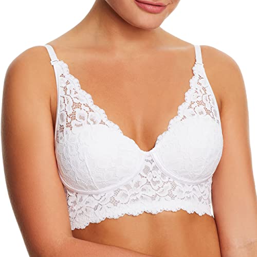 Maidenform Damen Casual Halter Cabrio Bralette Pure Comfort, Weiss, 90 B (Taille Fabricant: 34B) von Maidenform