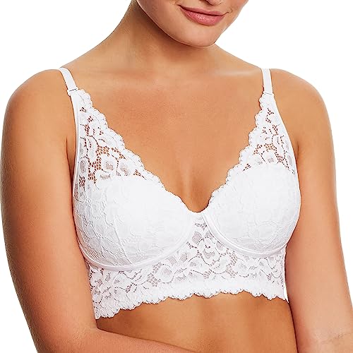 Maidenform Damen Casual Houder Cabrio Bralette Pure Comfort, Weiß, 85C EU von Maidenform