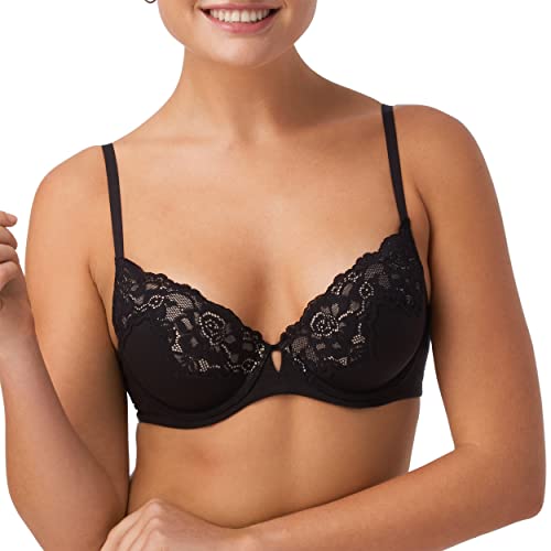 Maidenform Damen Comfort Devotion Your Lift Bügel Dm1195 BH, Schwarz mit Abendröte, 90B von Maidenform