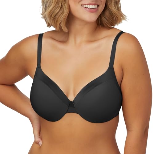 Maidenform Damen Comfort Devotion Bügel, volle Abdeckung, wandelbarer T-Shirt-BH, Undurchsichtige, Schwarz, 95C von Maidenform