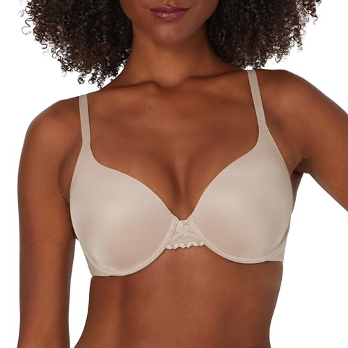 Maidenform DreamWire Bügel-BH, No-Poke Push-Up BH, Moderate Abdeckung, wandelbarer T-Shirt-BH, Evening Blush, 70A von Maidenform