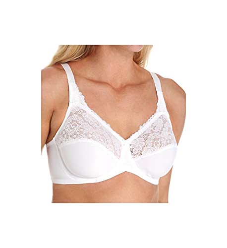 Maidenform Damen Minimizer BH Maidenform Tailored with Lace Trim Lilyette, Weiß, 85F (Herstellergröße: F85) von Bali