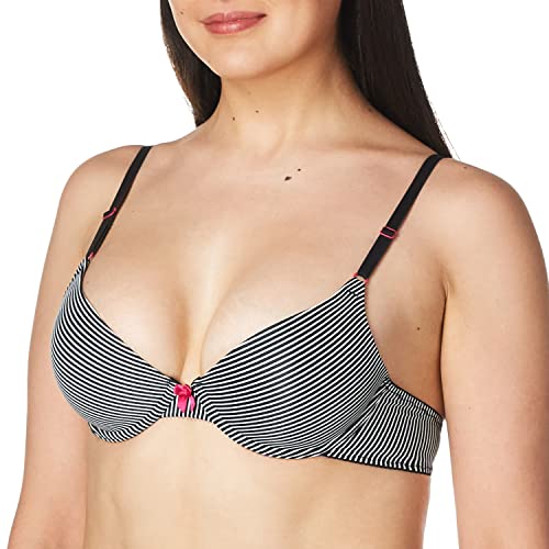 Maidenform Damen One Fab Fit Original Tailored Demi T-Shirt BH 07959, Klassischer Streifen-Print, 75D von Maidenform