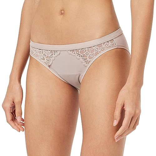 Maidenform Damen Periodenslip mit Spitze leichte Blutung Baumwolle saugefähige Menstruationsunterwäsche Slips, Evening Blush, L von Maidenform