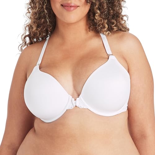 Maidenform Damen Schalen BH, Pure Genius Soutien-gorge Dos Nageur Dentelle Ouverture Devant Einfarbig, Gr. 75B (Herstellergröße: 34B), Weiß von Maidenform