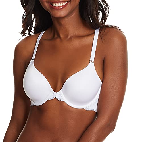 Maidenform Damen Schalen BH, Pure Genius Soutien-gorge Dos Nageur Dentelle Ouverture Devant Einfarbig, Gr. 75D (Herstellergröße: 34D), Weiß von Maidenform