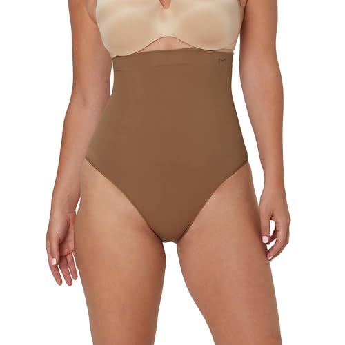 Maidenform Damen Seamless, Tummy High-Waist Brief, Firm Control Panty Shapewear-Unterhose, Bronzierte Kastanie, Small von Maidenform