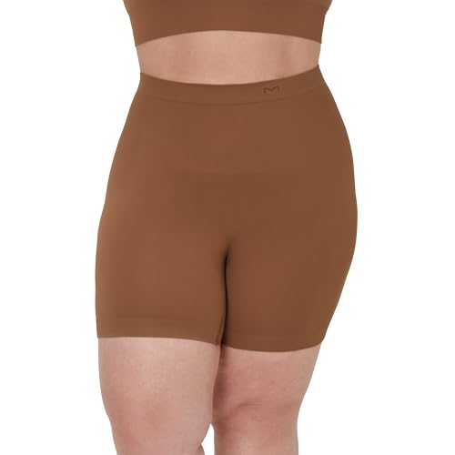 Maidenform Damen Seamless Mid-Waist Slimmer, Soft & Lightweight Firm Control Thigh Shaper Shapewear-Unterhose, Bronzierte Kastanie, Medium von Maidenform