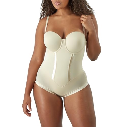 Maidenform Damen Trägerloser Formender Body EASY UP COLLECTION STRAPLESS BODY BRIEFER FIRM CONTROL, Einfarbig, Gr. EU 75D (UK 34D), Beige (LATTE LIFT LLF) von Maidenform