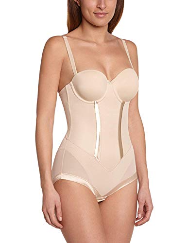 Maidenform Damen Trägerloser Formender Body EASY UP COLLECTION STRAPLESS BODY BRIEFER FIRM CONTROL, Einfarbig, Gr. EU 85C (UK 38C), Beige (LATTE LIFT LLF) von Maidenform