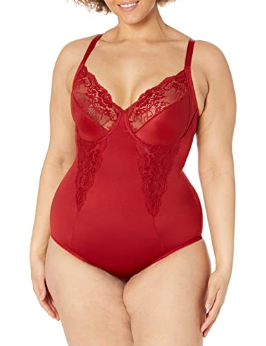 Maidenform Damen Ultra Shapewear integriertem Bügel-BH Allover Sculpting & Firm Control Body Shaper, Oldtimer rot, 85E von Maidenform