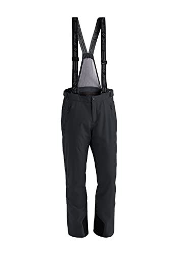 Maier Sports Anton 2, Herren Skihose, Wasserdichte Schneehose mit Hosenträgern, Stretchmaterial und verstellbarer Bund, PFC-frei, mTHERM Wattierung & mTEX Wetterschutz, Schwarz, Gr. 60 (W44/L33) von Maier Sports