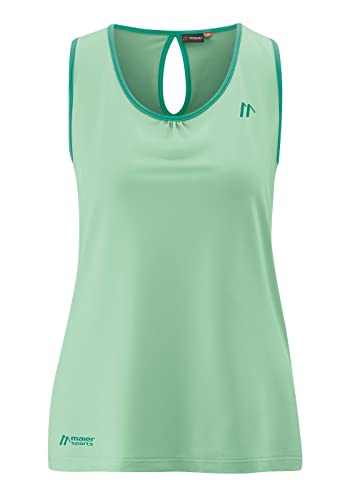 Maier Sports Damen Rhyd Top Funktionstop Green Ash 44 von Maier Sports