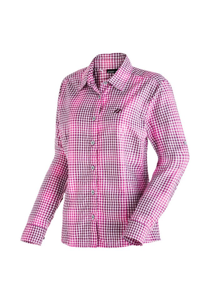 Maier Sports Funktionsbluse Nanni Damen Bluse, langarm Karobluse für Outdoor und Freizeit von Maier Sports