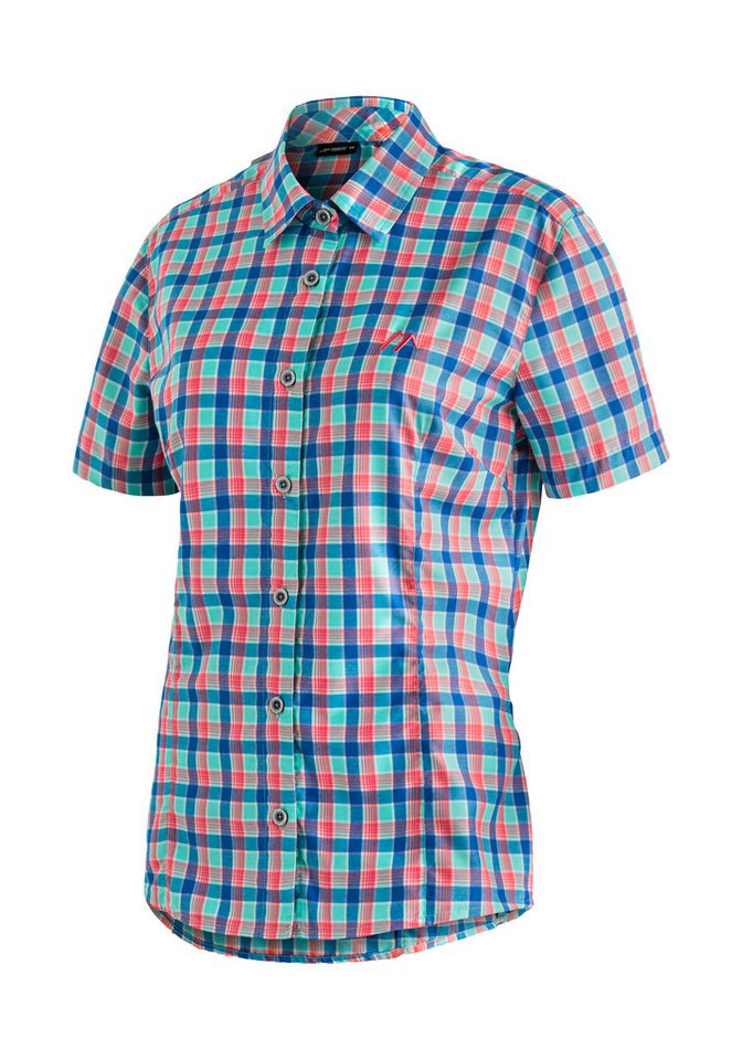 Maier Sports Funktionsbluse Philina Karierte Kurzarm-Bluse für Wandern, Reisen und Freizeit von Maier Sports