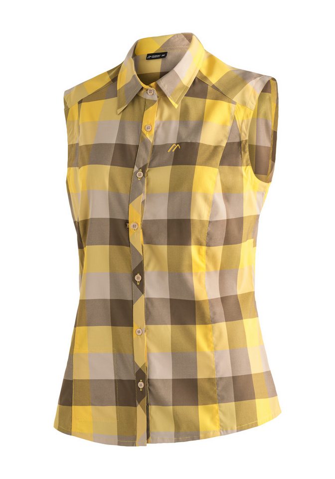 Maier Sports Funktionsbluse Sana sleeveless ärmellose Damen Bluse, atmungsaktive Karobluse von Maier Sports