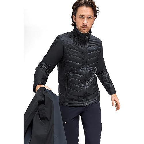 Maier Sports M Ribut Übergrösse Colorblock-Schwarz - PrimaLoft Vielseitige wasserdichte Herren 3-in-1 Winterjacke, Größ von Maier Sports