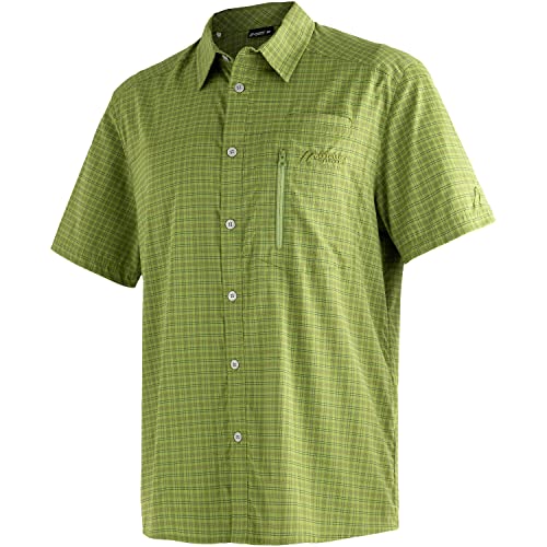 Maier Sports Herren-T-Shirt-Teppich, Grün kariert., 52 von Maier Sports