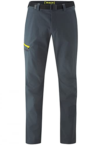 Maier Sports M Nil 15 Grau - Wasserabweisende elastische Herren Roll-Up Wanderhose, Größe 50 - Farbe Graphite - Sulphur von Maier Sports