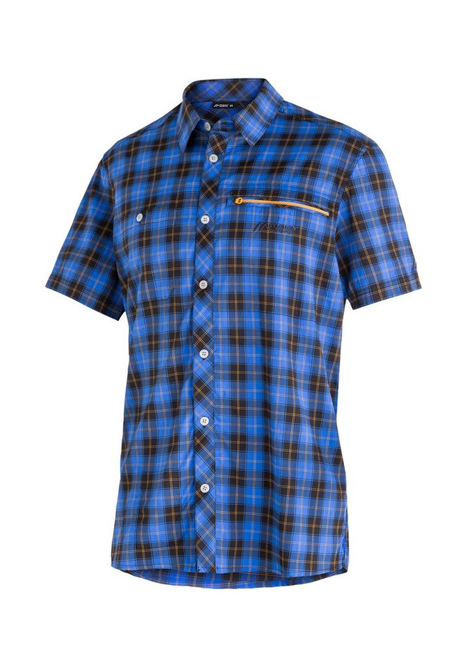 Maier Sports Outdoorhemd Kasen S/S M kurzarm Herrenhemd, atmungsaktives Wanderhemd, Karohemd von Maier Sports