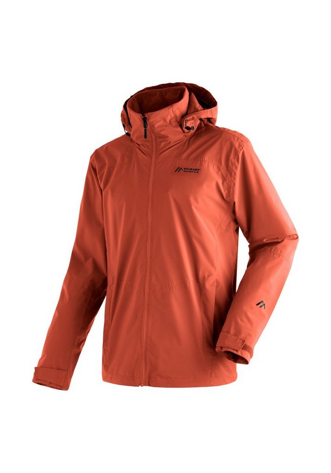 Maier Sports Outdoorjacke Metor rec M Herren Regenjacke wasserdicht mit Kapuze, 2 Taschen außen, Innentasche von Maier Sports